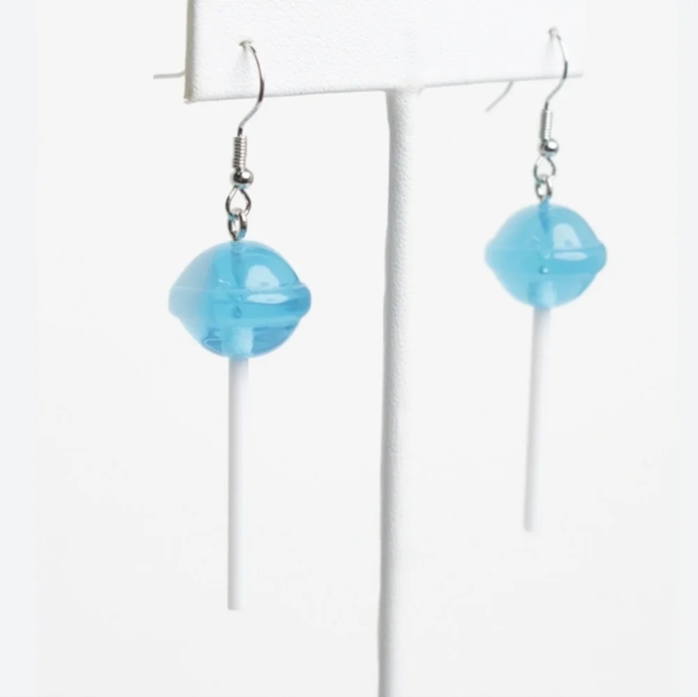 Light Blue Dum Dum Lollipop Drop Dangle Womens‎ Earrings